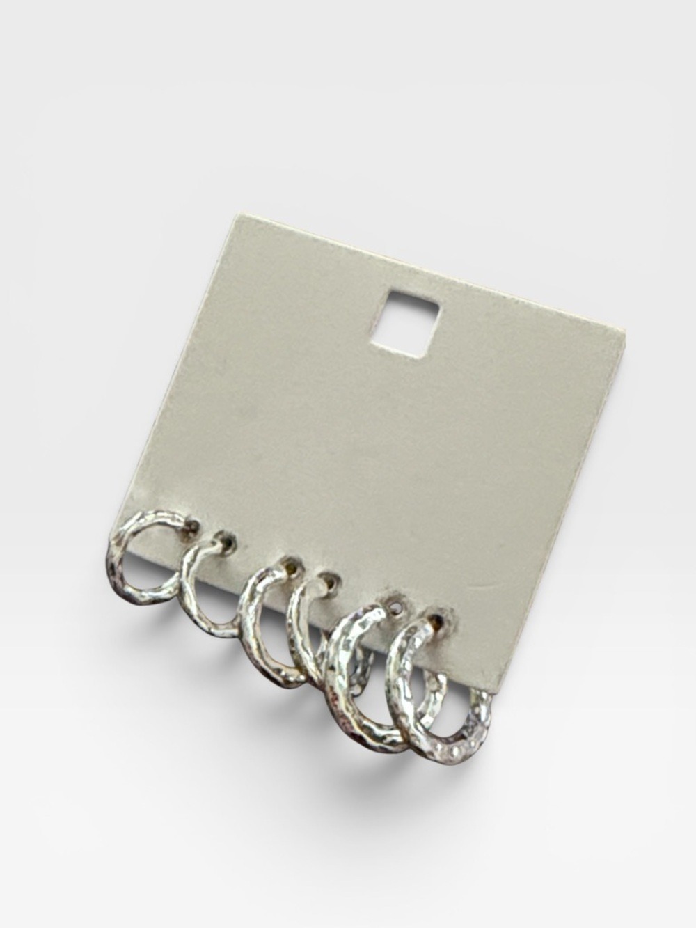 Silver Hoop Earring Set 3 Pairs